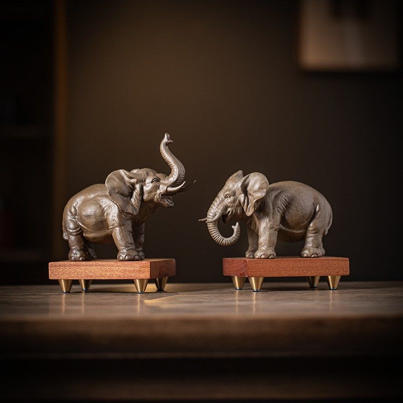 创意陶瓷大象一对桌面招财摆件家居客厅博古架办公室酒柜装饰礼品,家居饰品,装饰摆件,淘宝优惠券,粉丝福利购,淘宝优惠卷
