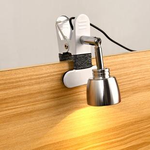 鱼缸水族聚光照射展柜床头灯万向头USB夹子灯LED书桌宿舍夹子台灯