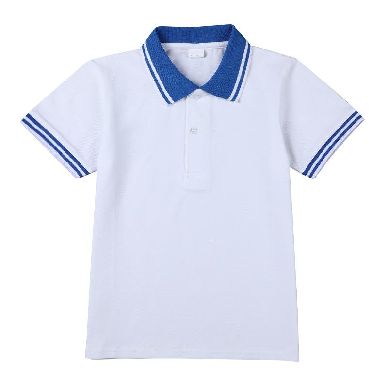 儿童校服白色POLO衫女童夏装短袖蓝色T恤男童学院风园服学生上衣,童装/婴儿装/亲子装,校服/园服,淘宝优惠券,粉丝福利购,淘宝优惠卷
