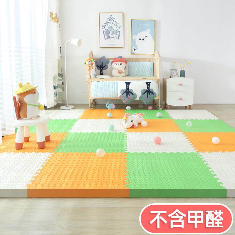 儿童泡沬地垫加厚爬行垫冬季婴儿床边防摔榻榻米拼接爬爬垫可裁剪