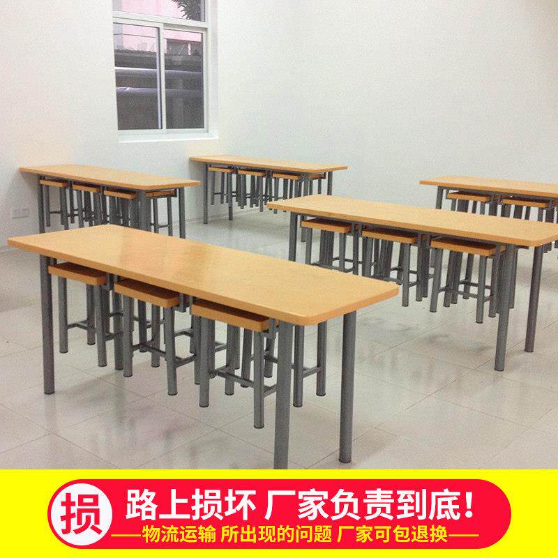 学校学生员工食堂餐桌椅4人6人8人位快餐店小吃店挂凳餐桌椅组合