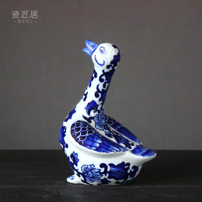 可爱陶瓷小鸭子摆件盆景装饰布景拍摄道具家居书房书桌摆件工艺品