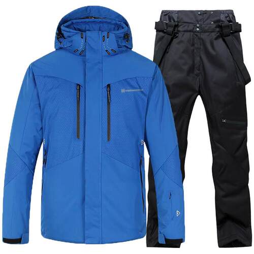 滑雪服套装男冬季防风防水加厚夹棉保暖单双板小众滑雪衣裤套装男