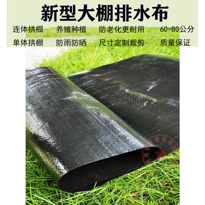 大棚水槽布绿蓝银布胶纸防雨布 防漏防水布加厚50 60公分排水布