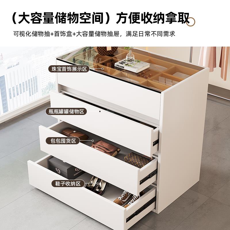 服装店展示台珠宝首饰中岛流水展示柜小型店铺钢化玻璃多层陈列桌