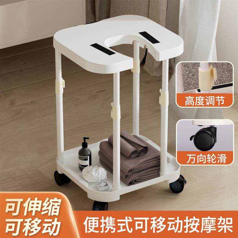便携式按摩架可伸缩可移动多层收纳小推车家用按摩器