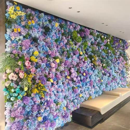仿真花墙背景墙网红打卡墙假花墙面装饰排花布景室内婚礼玫瑰花墙
