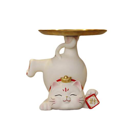 招财猫入户玄关收纳摆件新店开业大吉礼物发财猫前台装饰品送朋友