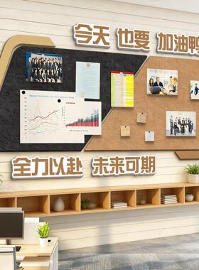 企业文化墙公告栏毛毡板照片展示墙公司办公室员工风采装饰宣传栏
