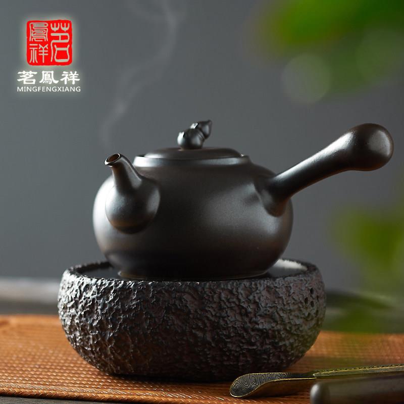茗凤祥老岩泥电陶炉茶炉陶壶茶壶枯石静音电热炉耐高温壶