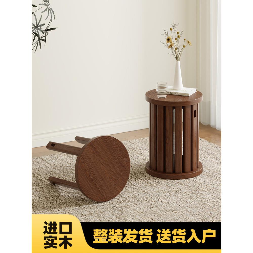 采购产品实木凳，家庭可堆叠组合圆凳，餐厅餐桌凳，备用凳，叠叠