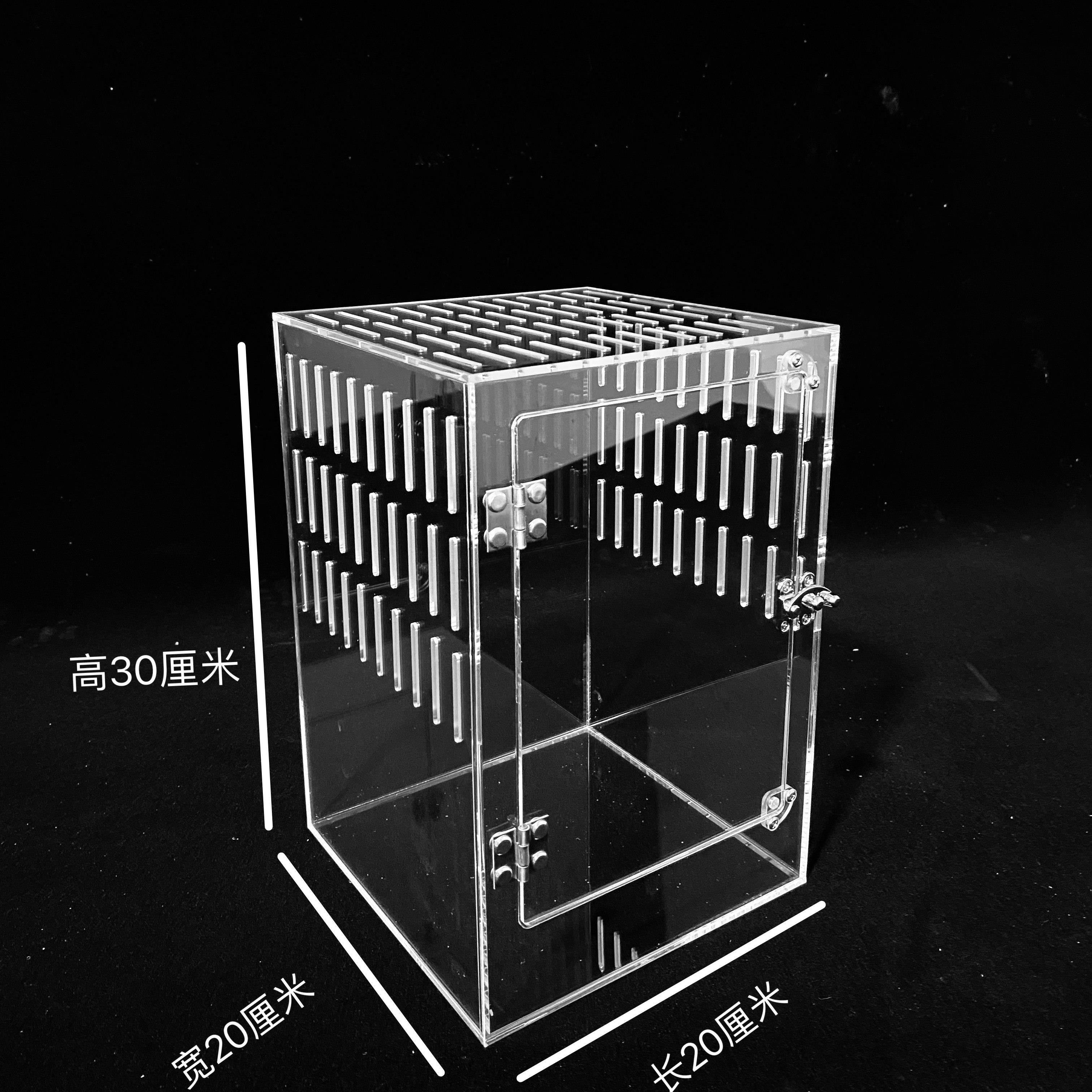 亚克力树栖饲养箱生态造景爬宠专用缸睫角守宫老爷树蛙饲养盒