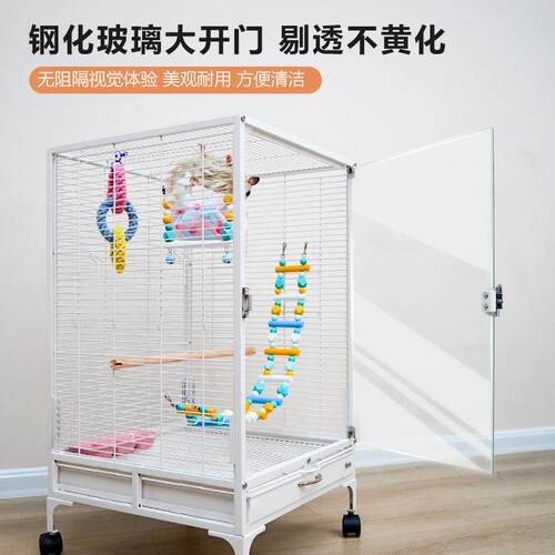 蜜袋鼯笼子不锈钢饲养笼专用笼玻璃景观大号松鼠花枝鼠加密笼子