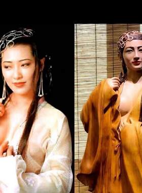 乌木金丝楠木雕刻人物美女根雕摆件崖柏手工雕刻木雕客厅玄关送礼