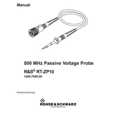 原装正品罗德与斯瓦茨示波器探头R&S RT-ZP10 10:1 500MhZ