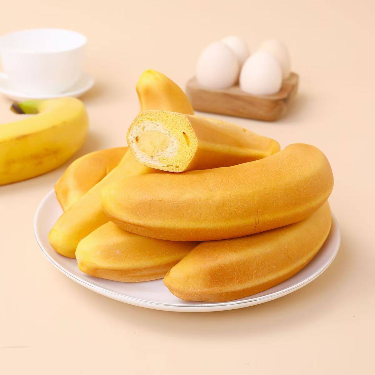 马家麦坊香蕉面包夹心面包营养早餐代餐即食网红休闲食品西式糕点