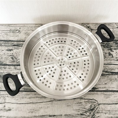 安利皇后锅配件蒸笼304不锈钢多用锅蒸屉蒸格蒸架片中式炒锅36cm