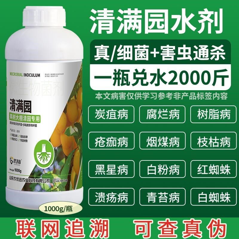 清满园清园剂果树恢复大棚蔬菜杀菌抑菌清满园正牌果树清园剂专卖