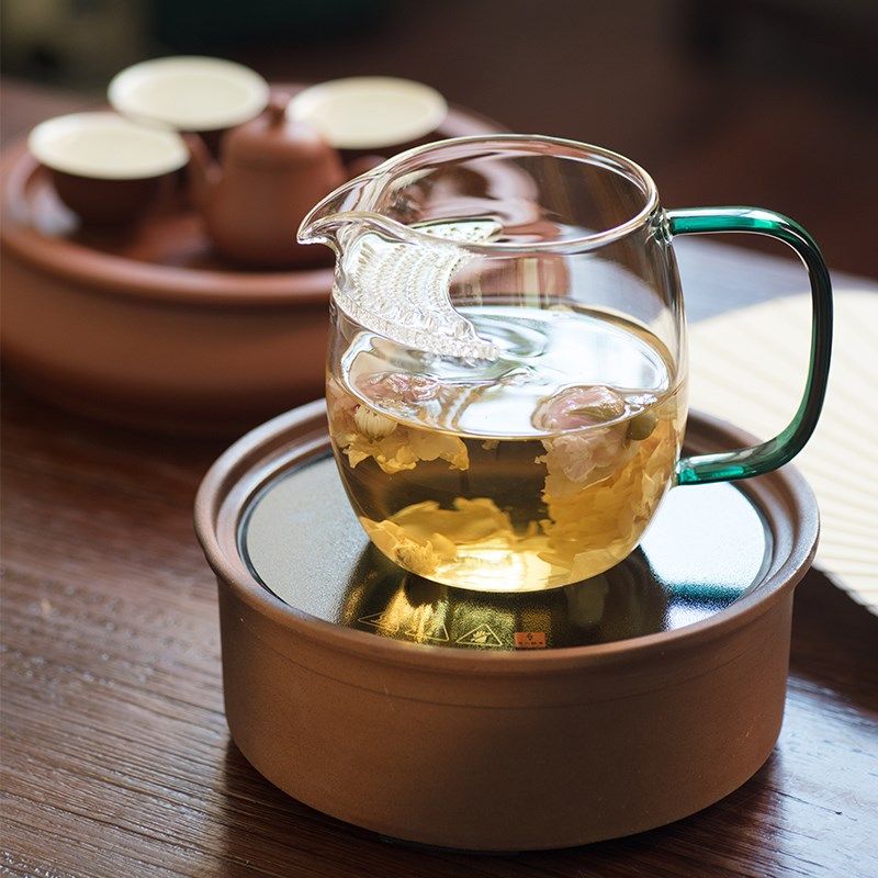 老白茶煮茶壶高硼硅月牙茶漏陈皮花茶绿茶过滤煮杯玻璃茶壶泡茶器,餐饮具,公道杯,淘宝优惠券,粉丝福利购,淘宝优惠卷