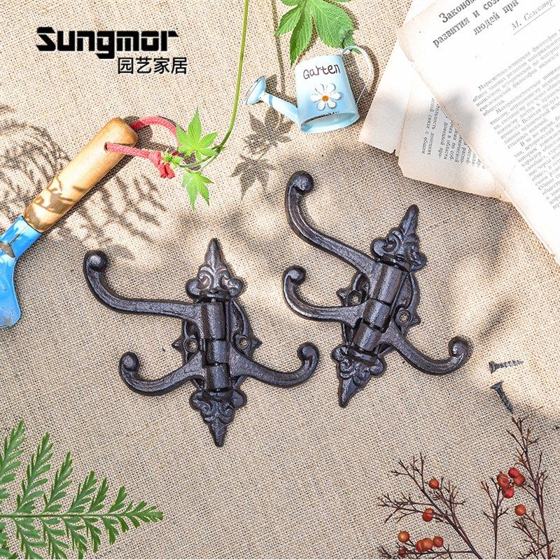 Sungmor 玄关装饰挂钩复古怀旧装饰钉子壁挂衣帽钩多功能创意饰品