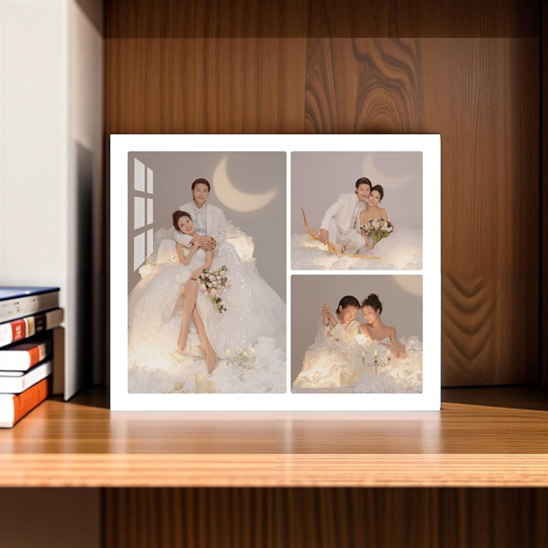 相框摆台照片定制洗婚纱照全家福相片做成水晶创意摆件加打印相册