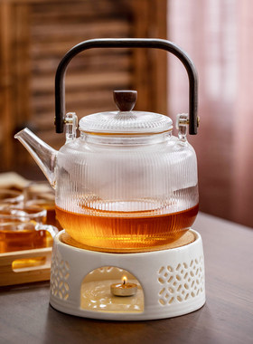陶瓷温泡茶炉煮茶炉蜡烛加热底座玻璃茶壶保温暖茶器温茶器茶道零