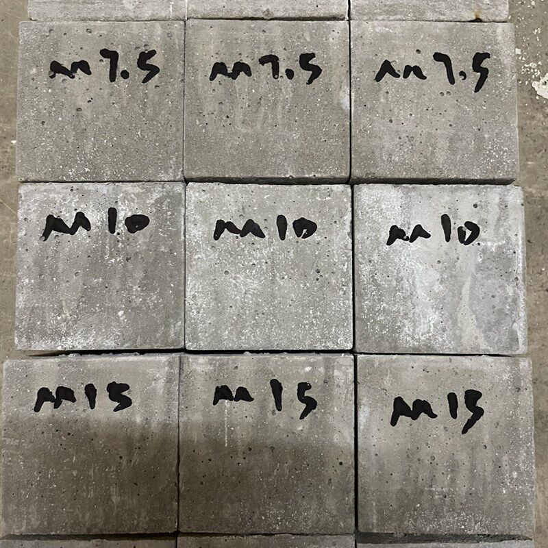砂浆试块送检M5,m7.5,m10,m15,m20,砌筑,抹灰砂浆试块 3块一组 - 实物图
