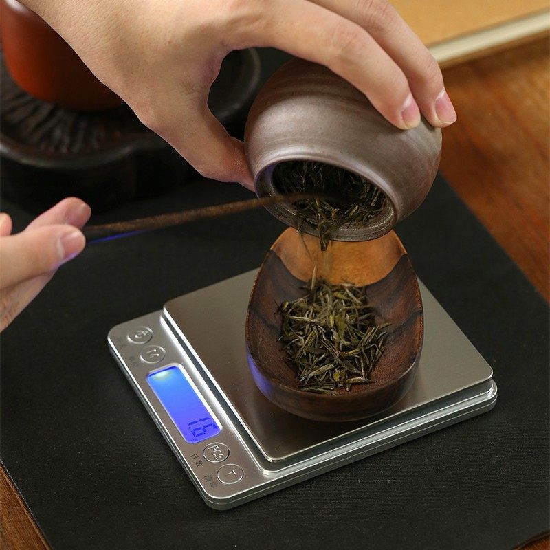 茶叶称迷你电子秤克称珠宝称电池款小型便携式高精准0.1g茶道配件