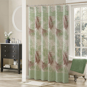 欧式 典雅田园风定做涤纶加厚防水防霉环保印花浴帘浴室门挂帘窗帘