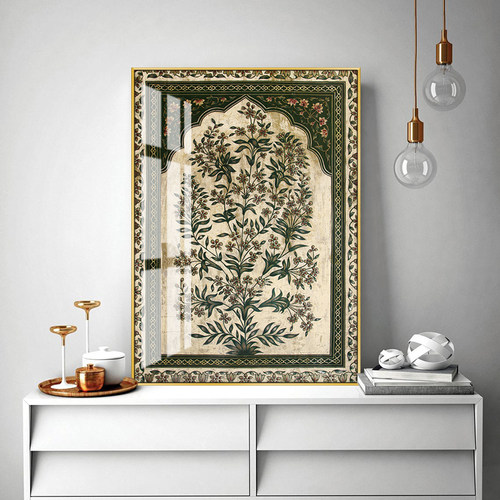 中东古老建筑窗户墙壁挂画玄关装饰画土耳其壁画家居餐厅墙面装饰