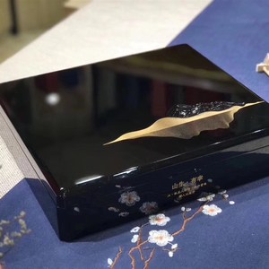 高档普洱茶福建白茶空木盒包装盒烤漆单饼木盒茶饼空盒茶叶单饼盒