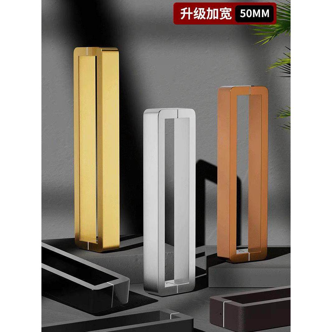 玻璃门拉手特厚不锈钢圆角方管把手木门铝合金门钢化玻璃门拉手