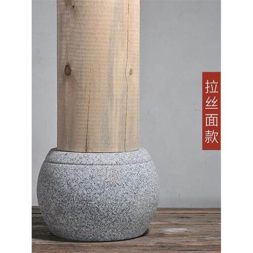 古建筑庭院柱脚石户外柱墩石底座空心石头墩子柱顶石花岗岩柱墩石