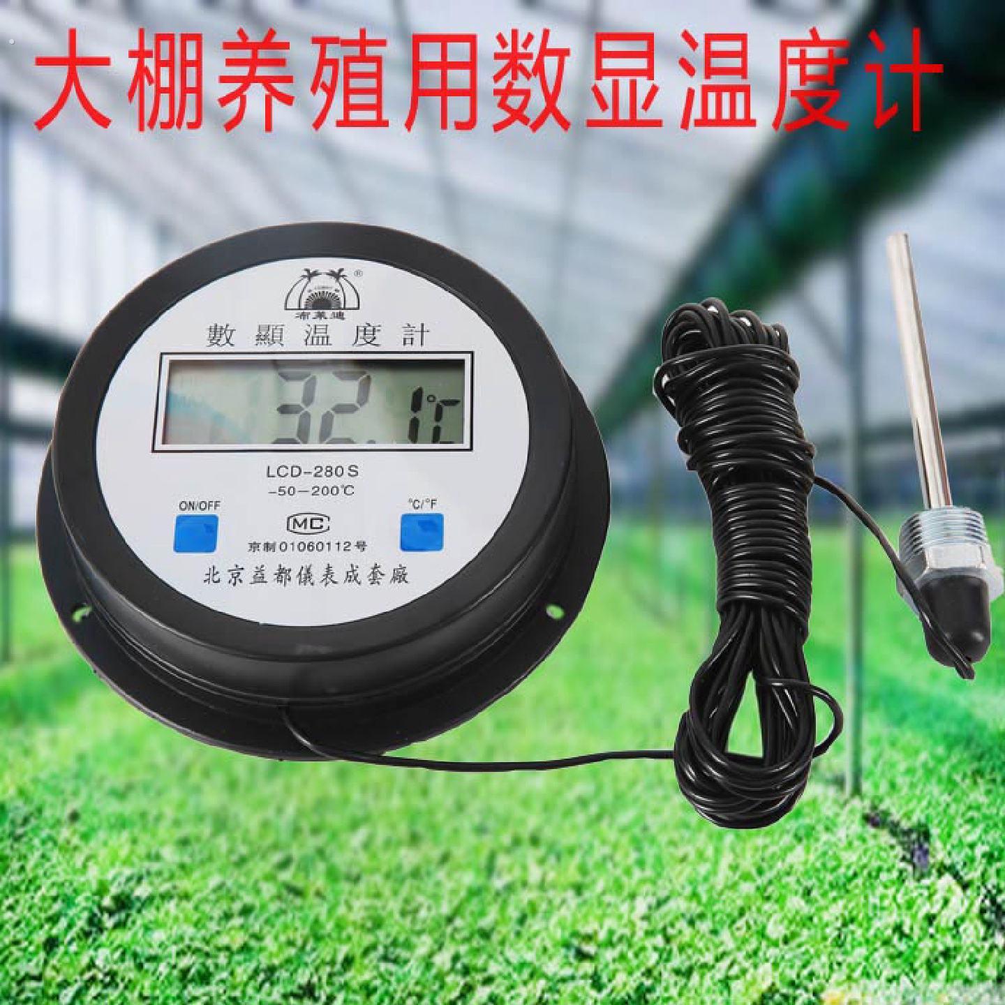 数显温度计感测器电子显示器工业测温仪表室内冷藏库大棚水温养殖