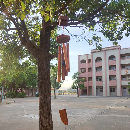 创意礼品小木屋竹制手工竹风铃阳台客厅挂饰景区挂饰日式音乐风铃