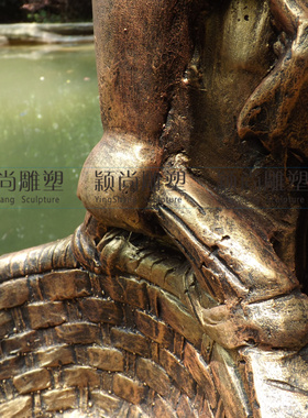 庭院花园草坪玻璃钢摆件摆设欧式人物装饰抬筐小情侣多肉花盆花篮