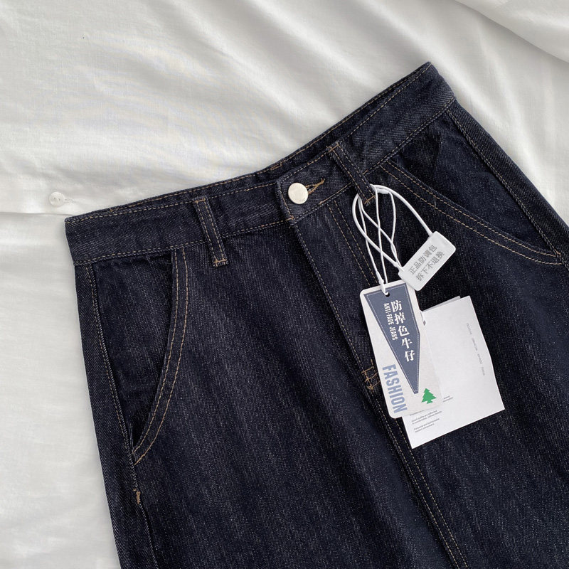 【高级原牛】防褪色~ 藏青 后开叉 夏高腰中长版牛仔复古半身裙女,女装/女士精品,半身裙,淘宝优惠券,粉丝福利购,淘宝优惠卷
