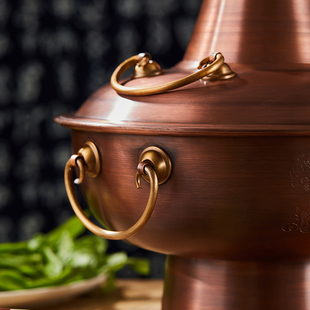 特厚铜火锅家用木炭纯铜老式烧炭鸳鸯铜锅北京涮羊肉紫铜铜炉商用