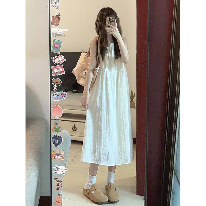 法式温柔风无袖背心连衣