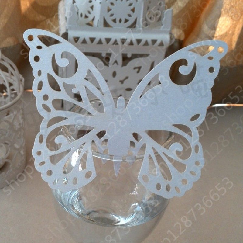 50片镂空蝴蝶酒杯卡插卡挂饰墙贴蛋糕装饰卡片婚礼席位卡座位卡,节庆用品/礼品,节日装扮用品,淘宝优惠券,粉丝福利购,淘宝优惠卷