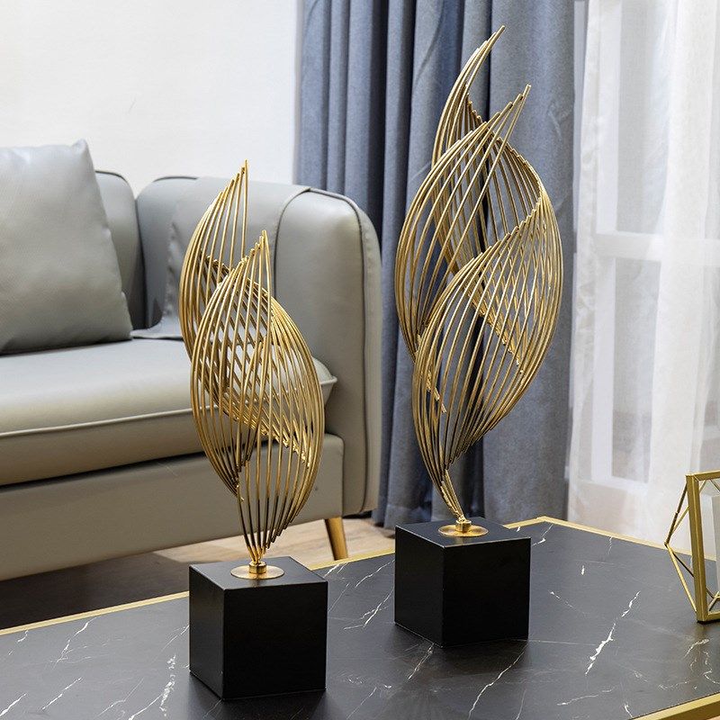 北欧轻奢风生水起创意金属摆件客厅电视柜玄关酒柜书房家居装饰品,家居饰品,装饰摆件,淘宝优惠券,粉丝福利购,淘宝优惠卷