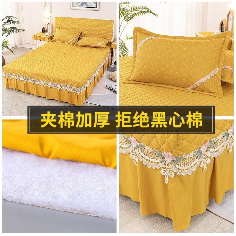 床裙罩高级感加厚全包床头套夹棉床罩床裙款欧式防尘罩保护套简约,居家布艺,床头罩,淘宝优惠券,粉丝福利购,淘宝优惠卷