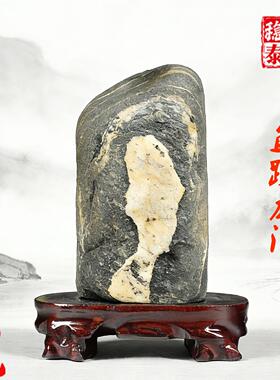 正宗天然原石泰山石石敢当摆件镇宅补角大型靠山石办公室家用摆件