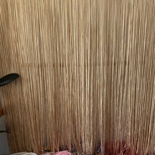 12针特密加厚婚礼线帘结婚舞台吊顶装饰香槟色流苏垂直婚庆线帘