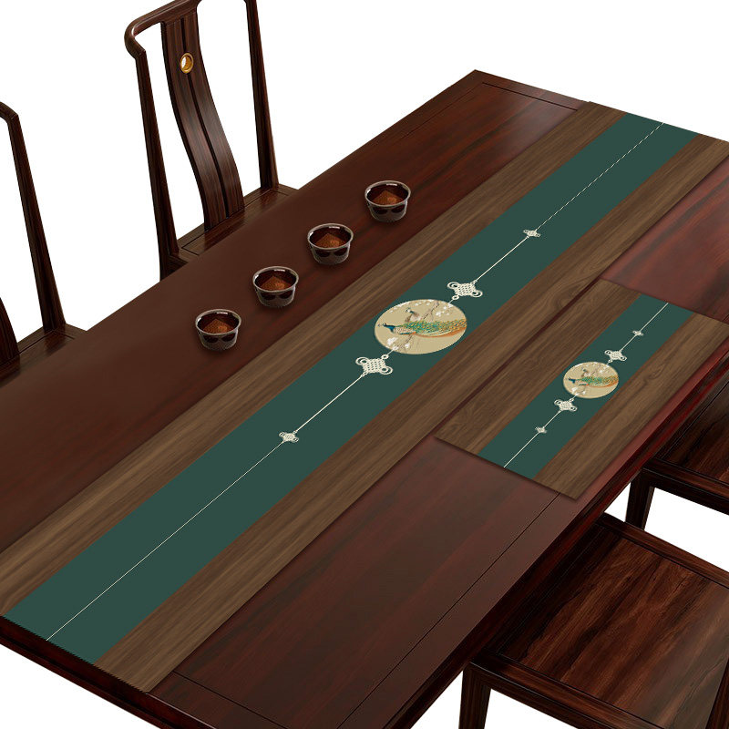 新中式皮革茶席禅意桌旗防水茶台桌布中国风茶几垫子专用茶桌垫布,居家布艺,桌布,淘宝优惠券,粉丝福利购,淘宝优惠卷