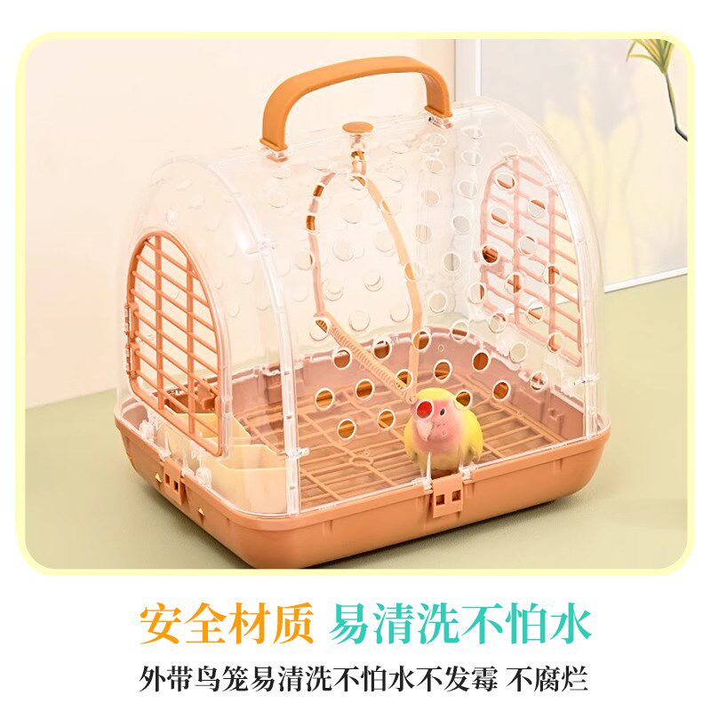 便携透明刺猬手提外出专用小仓鼠笼窝透明用品金丝花枝外带手提笼