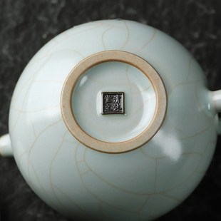 清沐堂主天青汝窑开片养线迷你西施壶小号家用陶瓷泡茶壶功夫茶具