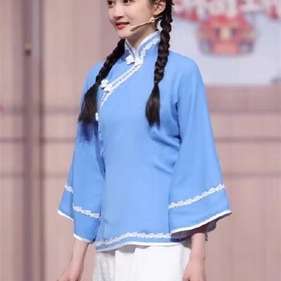 民国学生装女五四青年装民国风女装中山装男班服复古表演合唱服装