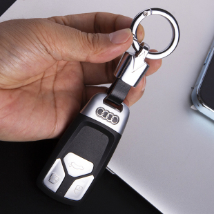 防丢防掉免螺丝皮条汽车钥匙扣个性 简约钥匙链高档精巧车钥匙扣链