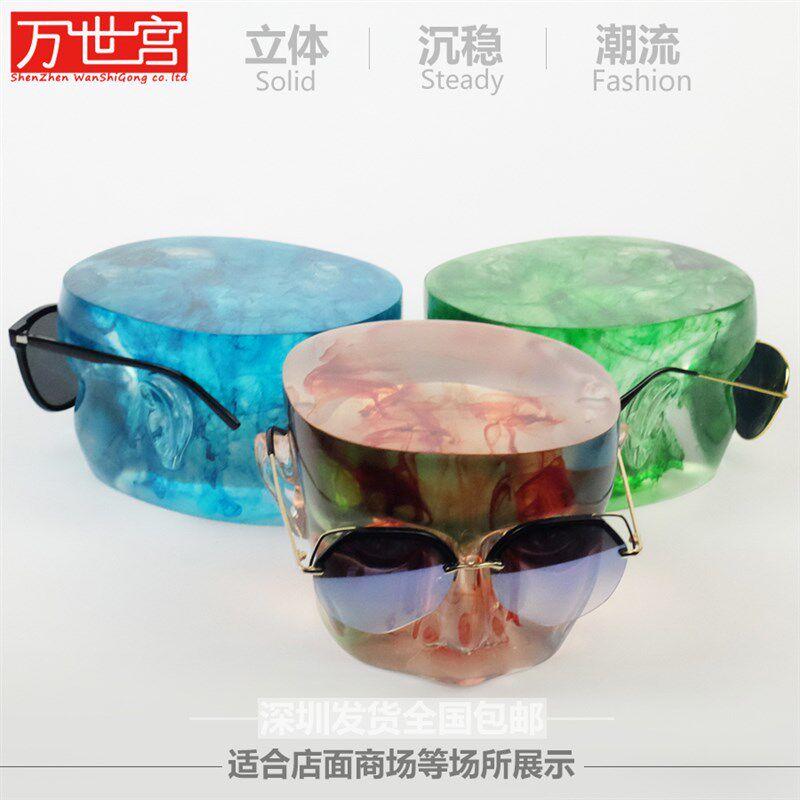 水晶透明头模项链展示架耳模侧脸叠式简约手模特创意风假人头假手